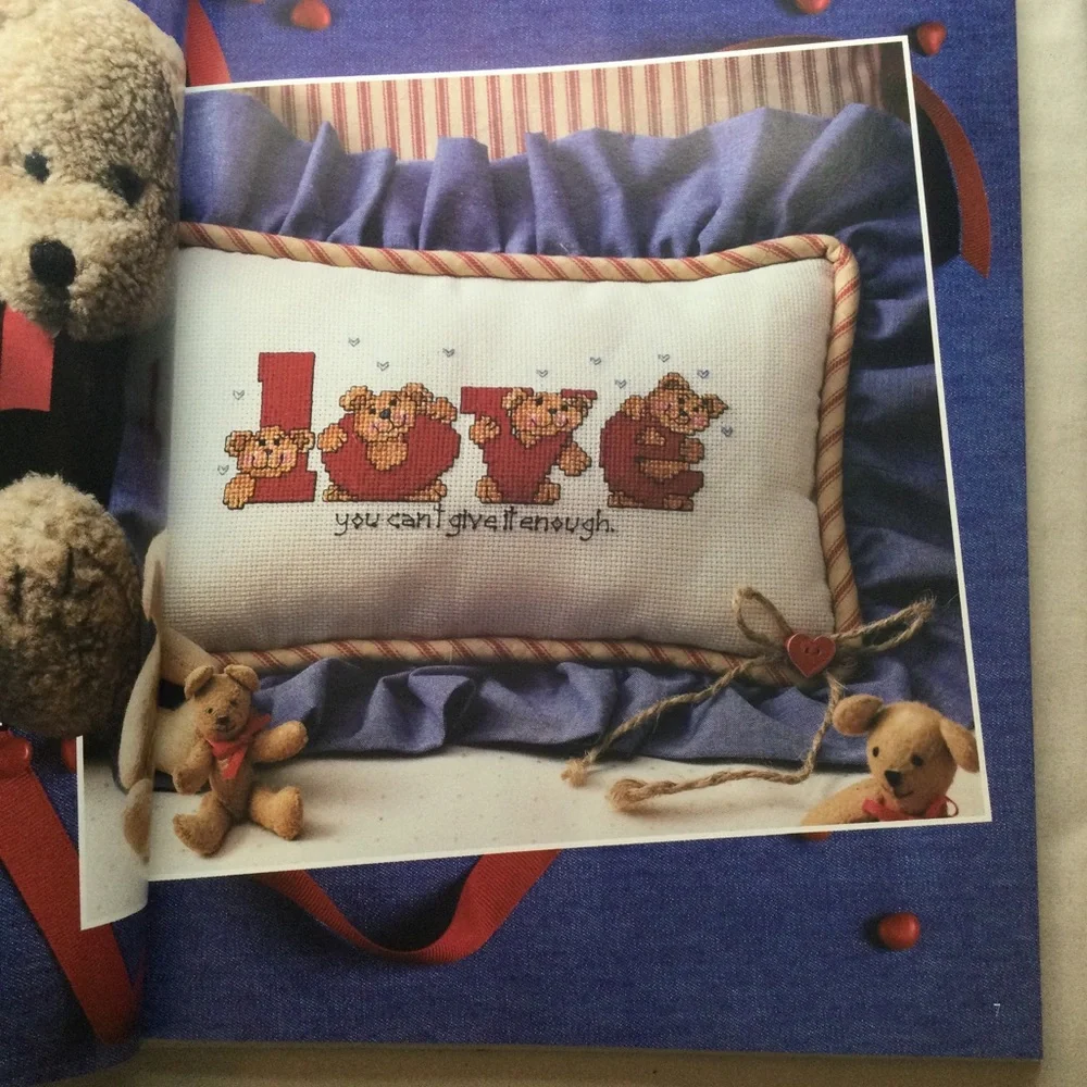 Vintage hardcover cross stitching book.yr 1997 .